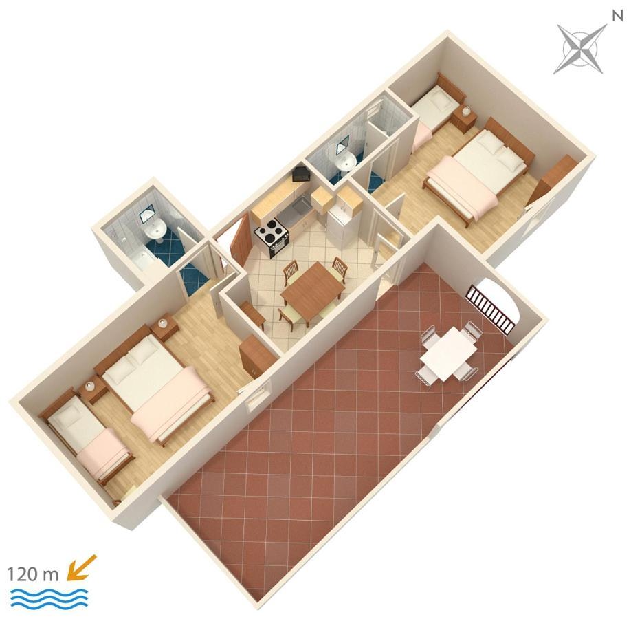 Apartments By The Sea Suha Punta, Rab - 5050 Kampor Luaran gambar