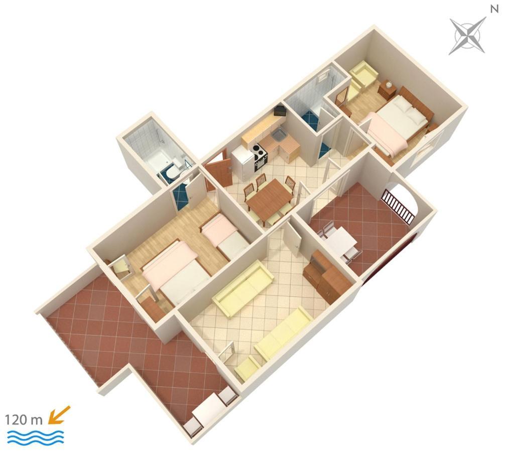 Apartments By The Sea Suha Punta, Rab - 5050 Kampor Luaran gambar